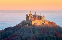 Een gouden ochtend bij kasteel Hohenzollern