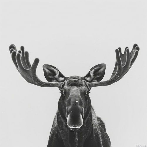 Imposing elk - black and white photography for wildlife lovers