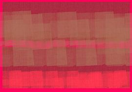 Abstrakt in Weinrot, Neonpink und Taupe. von Dina Dankers