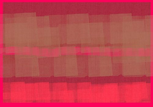 Abstract in wijnrood, neonroze en taupe.