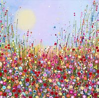 Champ de fleurs heureux
