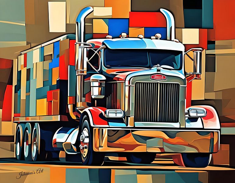 Abstract Art Illustration - American Trucks 8 by Johannas Art Creations