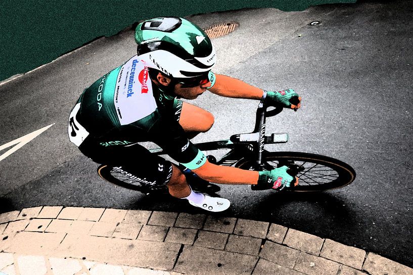 Jasper Philipsen das grüne Trikot Fresco 2023 von FreddyFinn