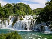 Waterval in Krka Nationaal Park Krka Kroatië van Judith van Wijk thumbnail