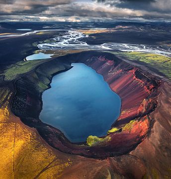A colourful crater in Iceland