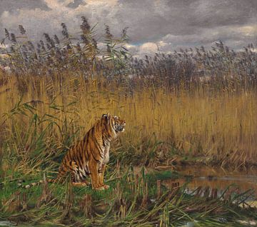 Ein Tiger in einer Landschaft, Geza Vastagh