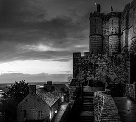 Zwart - Wit: De Abdij van de Mont Saint Michel - Frankrijk van Rene Siebring