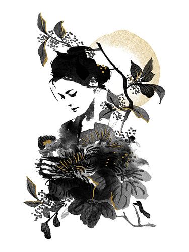 Japandi Portrait von Marja van den Hurk
