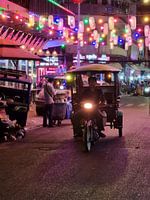 Rickshaw looking for passengers in the french quarter of Phnom Penh, Cambodia