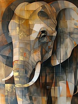 Olifant abstract van Bert Nijholt