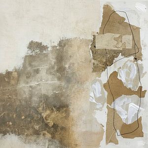 Ruhige Unvollkommenheit, Wabi-Sabi Abstrakt in Erdtönen