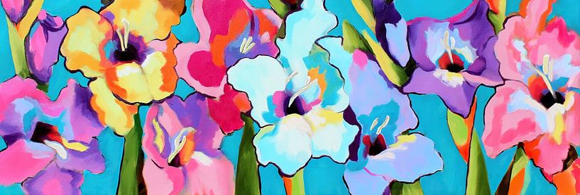 Bunte Blüten in Harmonie von Blumen Studio