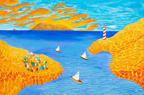 Paysage côtier abstrait