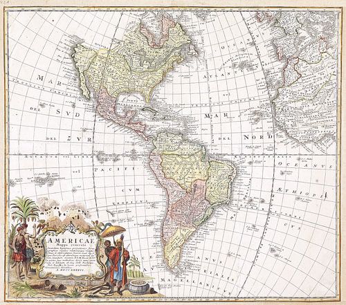 Kaart van Amerika 1746