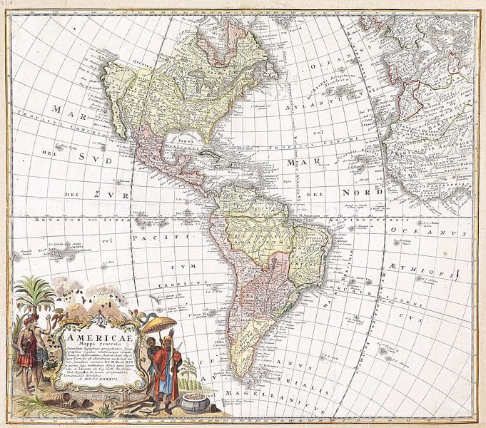 Map of America 1746 by Atelier Liesjes