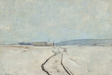 John Henry Twachtman~Langs de rivier, winter
