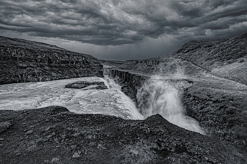 Die rechtwinklige Kurve des Gullfoss