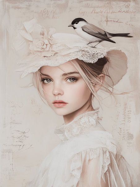 The girl and the little bird by Carla Van Iersel