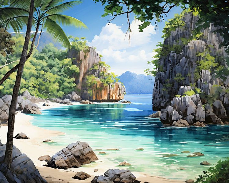 View of Philippines by Abstract Painting