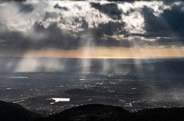 Kruja mountains in Albania by Werner Lerooy
