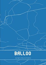 Blaupause | Karte | Balloo (Drenthe) von Ortsdrucke