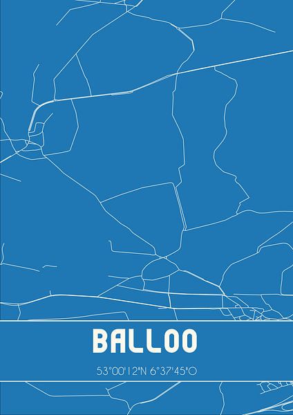 Blueprint | Map | Balloo (Drenthe) by Prints of Place
