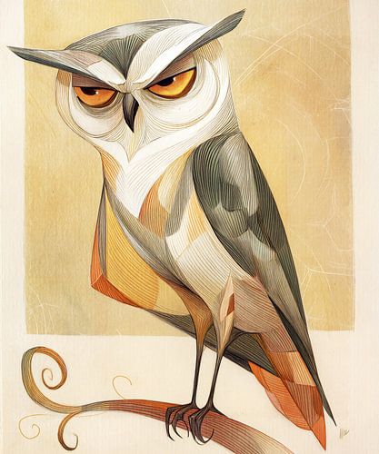 Grumpy Owl by Jacky