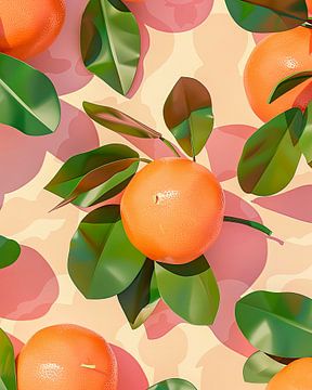 Zonnige Sinaasappels van Vlindertuin Art