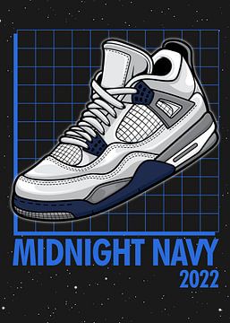 Air Jordan 4 Retro Midnight Navy Sneaker van Adam Khabibi