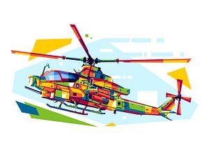 AH-1Z Viper dans l'illustration WPAP sur Lintang Wicaksono