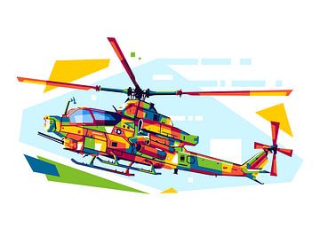 AH-1Z Viper in WPAP Illustratie van Lintang Wicaksono