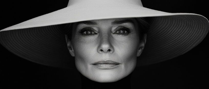 Modern woman with a big hat by Poster Art Shop