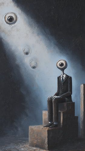 Ik leef, maar mijn ziel is leeg – Moderne full colour vintage digitale illustratie