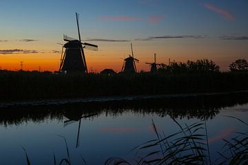 Die Windmühlen von Kinderdijk, Niederlande von Gert Hilbink