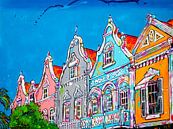 Kleurrijke huisjes Aruba van Happy Paintings / Renata Rolefes thumbnail