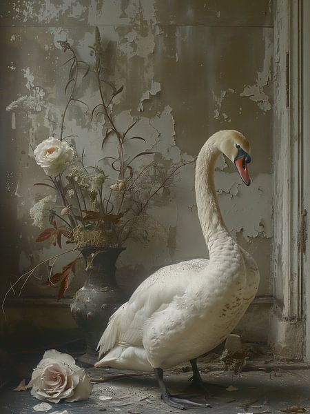Melancholic Beauty: Swan and Gone Glory by Color Square