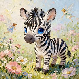 Dreamling Meadow -  Zebra van Johannas Art Creations