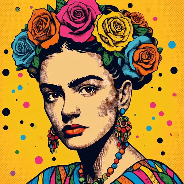 Kahlo's Colour Carousel: A Pop Art Ode by Nicole Habets