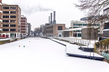 Frozen Canal in Winter