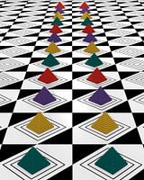 Abstract patroon met kleurrijke piramides