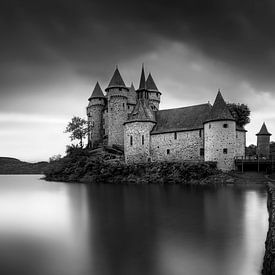 Mystical castle in France in black and white by Manfred Voss, Black-White Photography