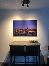 Klantfoto: De hanzestad zwolle in de avond van Michel Knikker, op canvas