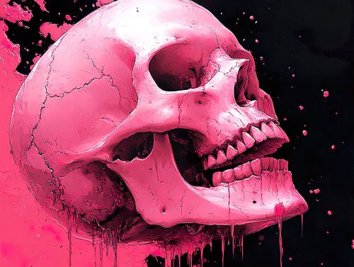 Abstrakte Schädelkunst - Moderne Illustration mit dramatischen Details und mystischer Anmutung