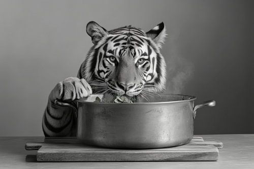 Tijger in de keuken
