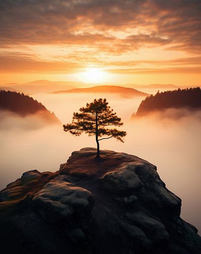 Sunrise in the mountains