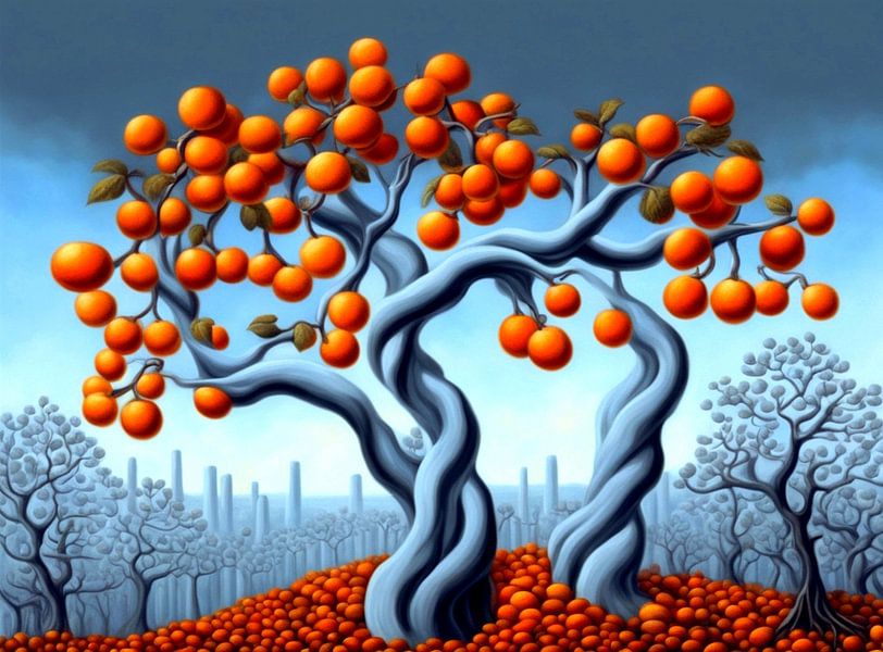 Fruit trees in the field by Quinta Mandala