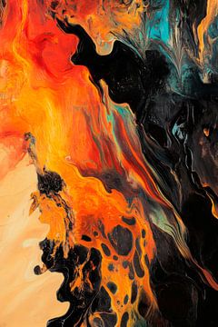 Vurige abstractie van Poster Art Shop