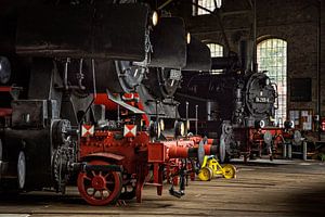 Classes 52, 58, 94 dans le parc à locomotives de Schwarzenberg