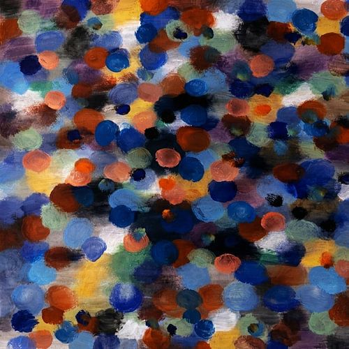 Large Abstract Painting – Gathering of colors – T.C. Freiberger – Contemporary Expressionism