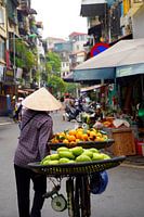 Authentic street moment, typical Vietnam